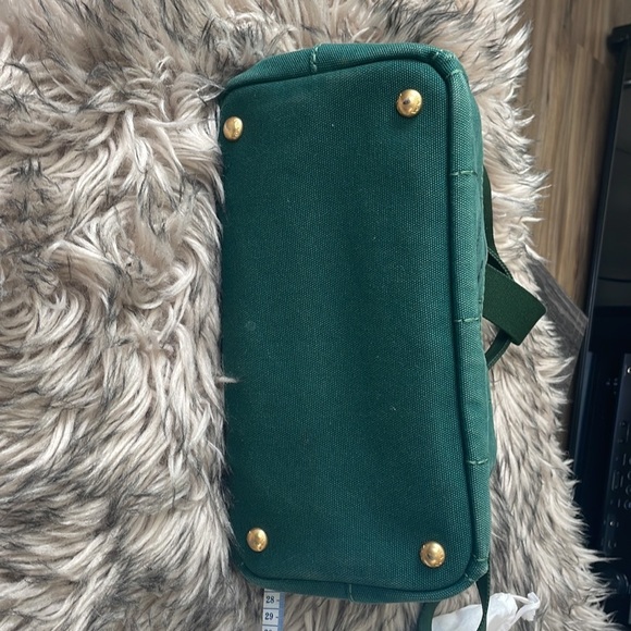 Authentic Prada Canapa Mini 2 way bag shoulder bag green Canvas - Picture 4 of 8